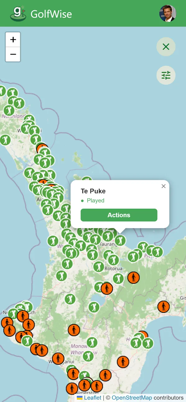 GolfWise map preview